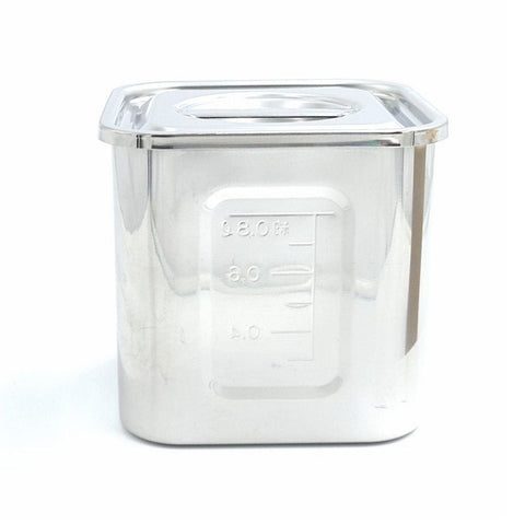 Gastro bakke - Firkantet beholder med låg 120x120x120 mm