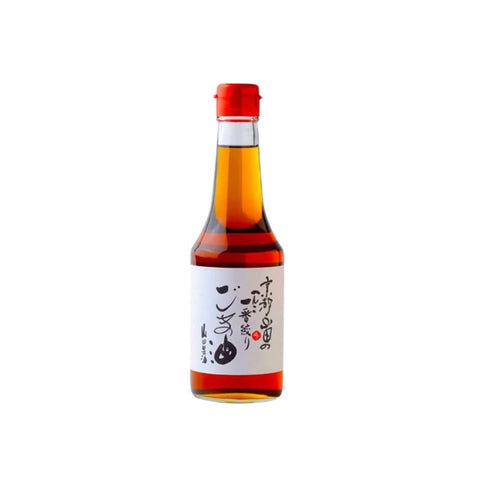 Hvid sesamolie 300 ml i original japansk glasflaske – autentisk japansk premium sesamolie med mild, elegant sesamsmag, fyldig umami og høj kvalitet, perfekt til salater, dressinger, fisk og autentisk japansk madlavning.
