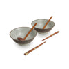 Japansk ramen skålsæt, 6 dele, komplet til 2 personer - Koishi Ø22 cm