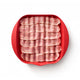 Bacon maker i rød plast fra Lékué