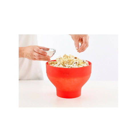 Lékué popcorn maker i silikone, rød