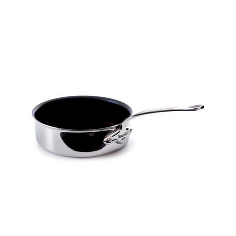 Mauviel Cook Style Sauterpande blank stål 3,1 liter 24 cm med non-stick belægning