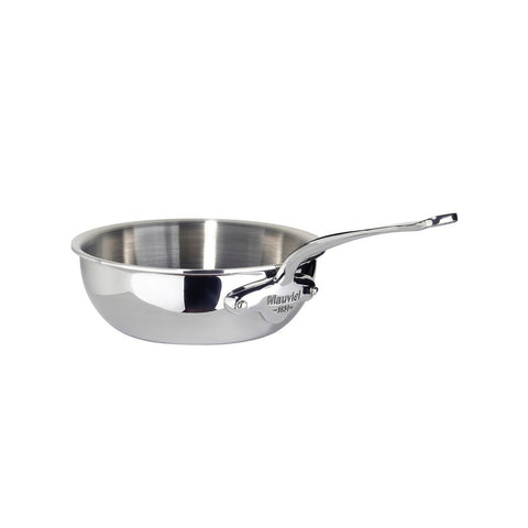 Mauviel Cook Style Sauterpande buttet blank stål 0,8 liter 16 cm