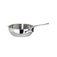 Mauviel Cook Style Sauterpande buttet blank stål 1,6 liter 20 cm