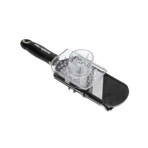 Microplane mandolin til skiver og julienne med slæde i stål og plast