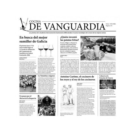 Paraffinerede indpakningspapirer m/tryk ”Cocina de Vanguardia”, 500 stk