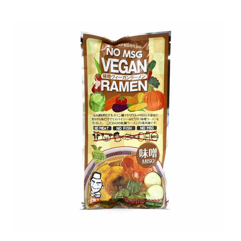 Vegansk ramen med miso bouillon