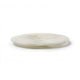 White Marble Plate Ø25 cm Smooth Rim