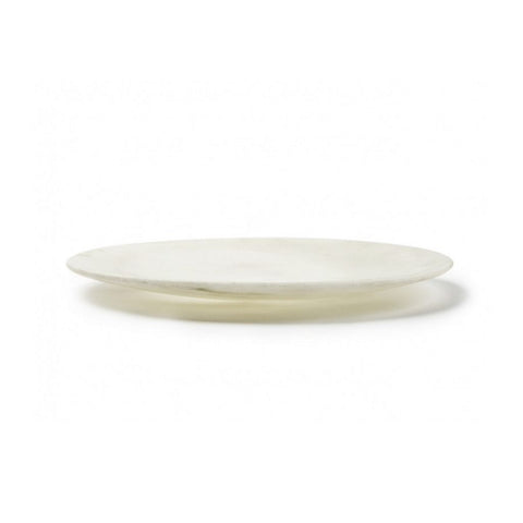 White Marble Plate Ø30 cm Smooth Rim