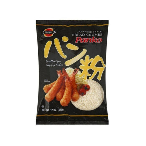 Japansk panko rasp 340 g i original japansk emballage – autentisk panko fremstillet i Japan med store, luftige brødkrummer, der giver en ekstra sprød, let og gylden panering. Perfekt til tonkatsu, katsu curry, tempura, kylling, fisk, rejer og andre japanske fritureklassikere.