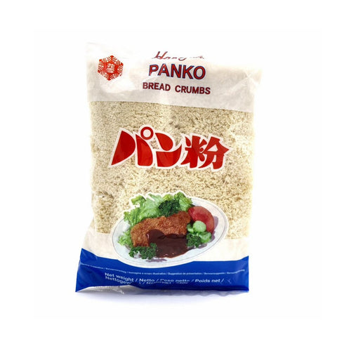 Ægte japansk panko rasp 340 g i original japansk emballage – klassisk panko fremstillet i Japan med store, luftige brødkrummer, der giver en ekstra sprød og let panering. Perfekt til tonkatsu, tempura, kylling, fisk, rejer, grøntsager og andre autentiske japanske retter