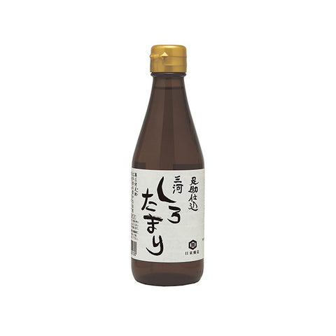 Asuke Mikawa Shiro Tamari 300 ml i original japansk glasflaske – autentisk hvid tamari fra Japan med lys farve, fyldig umami og premium kvalitet, perfekt til retter hvor ingrediensernes naturlige farver skal bevares.