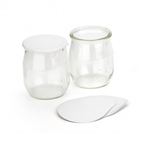 Termoforseglinger til yoghurtglas, XS,i sølv, 120 ml., 600 stk.