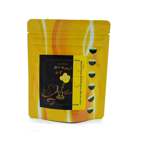 Ægte japansk matcha te med yuzu 40 g – premium grøn te med frisk citrusaroma fra Japan.