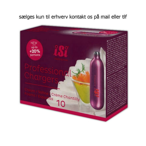 iSi Pro Sifonpatroner 10 stk (Flødepatroner) - sælges kun til kunder med cvr nr. kontakt os på mail eller tlf